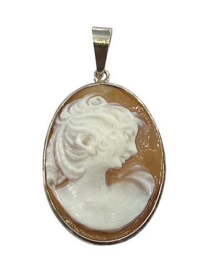 Pendant Mandile 1922 Woman Cammei  in Silver Conchiglia 2MCICM15.6 - 2MCICM15.6